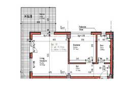 Apartament de vanzare, 2 camere, 55.35 mp, terasa, zona Piata Mihai Viteazu