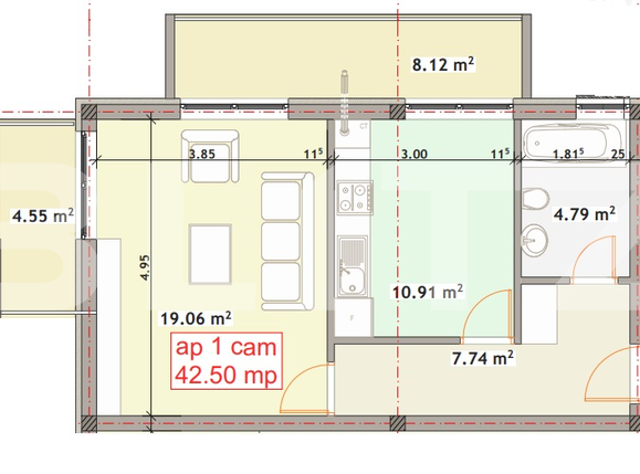 Garsonieră de vânzare Floreşti - 36305AV | BLITZ Cluj-Napoca | Poza2