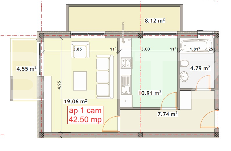 Garsonieră de vânzare Floreşti - 36305AV | BLITZ Cluj-Napoca | Poza2