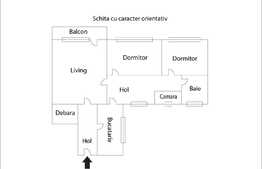 Apartament 3 camere, 66 mp, balcon, zona strazii Primaverii