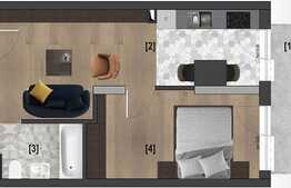 Daca vrei sa locuiesti in contructie noua: apartament 1 camera, 41 mp, zona Piata 1 Mai