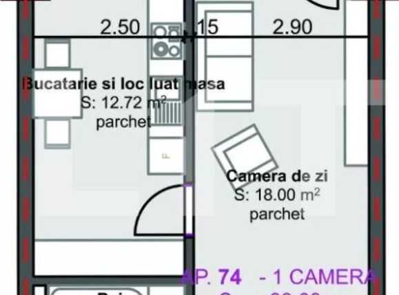 Garsonieră de vânzare Marasti - 37025AV | BLITZ Cluj-Napoca | Poza1