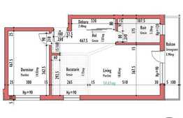 2 camere de vanzare, 55 mp utili + loc parcare, la stadiul de semifinisat
