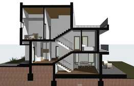 De vanzare casa cuplata 120 mp utili, semifinisata, terasa 40 mp, teren 250 mp, Borhanci!