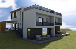 De vanzare casa cuplata 120 mp utili, semifinisata, terasa 40 mp, teren 250 mp, Borhanci!