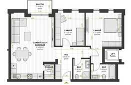 Apartament cu 3 camere, 81.66 mp, zona Vivo!
