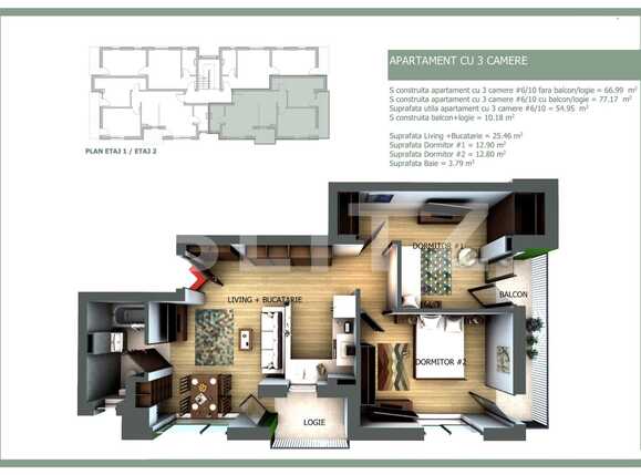 Apartament de vânzare 3 camere Floreşti - 37381AV | BLITZ Cluj-Napoca | Poza2