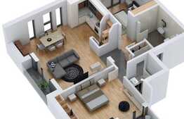 Parcare subterana, 2bai, 2 balcoane, debara, CF disponibil, zona Vivo!