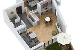 Apartament spatios cu balcon si gradina. Expunere sudica. Zona Vivo!