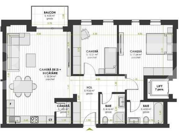 Apartament de vânzare 3 camere Floreşti - 37536AV | BLITZ Cluj-Napoca | Poza1