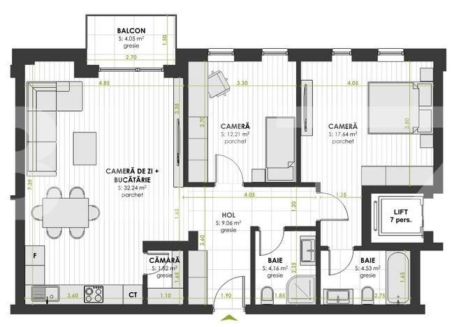 Apartament de vânzare 3 camere Floreşti - 37536AV | BLITZ Cluj-Napoca | Poza1