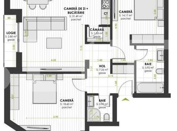 Apartament de vânzare 3 camere Floreşti - 37537AV | BLITZ Cluj-Napoca | Poza3