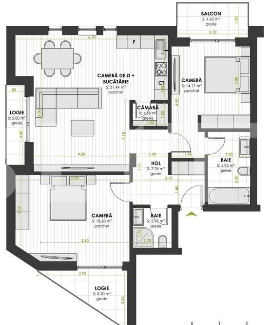 Apartament de vânzare 3 camere Floreşti - 37537AV | BLITZ Cluj-Napoca | Poza3