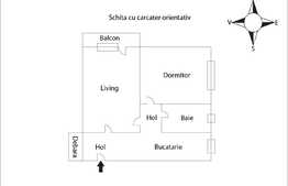 Apartament 2 camere decomandat, 51 mp utili, zona strazii Calea Floresti.