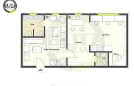 Apartament 2 camere, 40 mp, cu dotari de cabinet stomatologic