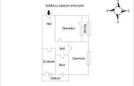 De vanzare apartament 2, camere 52 mp, decomandat, etaj intermediar, zona Interservisan