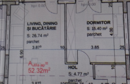 Apartament 52 mp, semifinisat, zona Iulius Mall! 