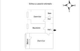 Apartament 2 camere, decomandat, 48.50 mp, balcon, boxa, zona Big