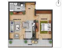 Apartament de vanzare, 2 camere, semifinisat, zona strazii Eugen Ionescu!