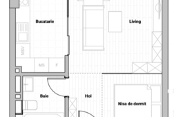 Apartament de vanzare, 1 camera, semifinisat, zona Piata Abator!