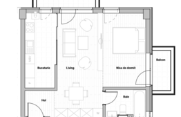 Apartament de vanzare, 2 camera, semifinisat, zona Piata Abator!