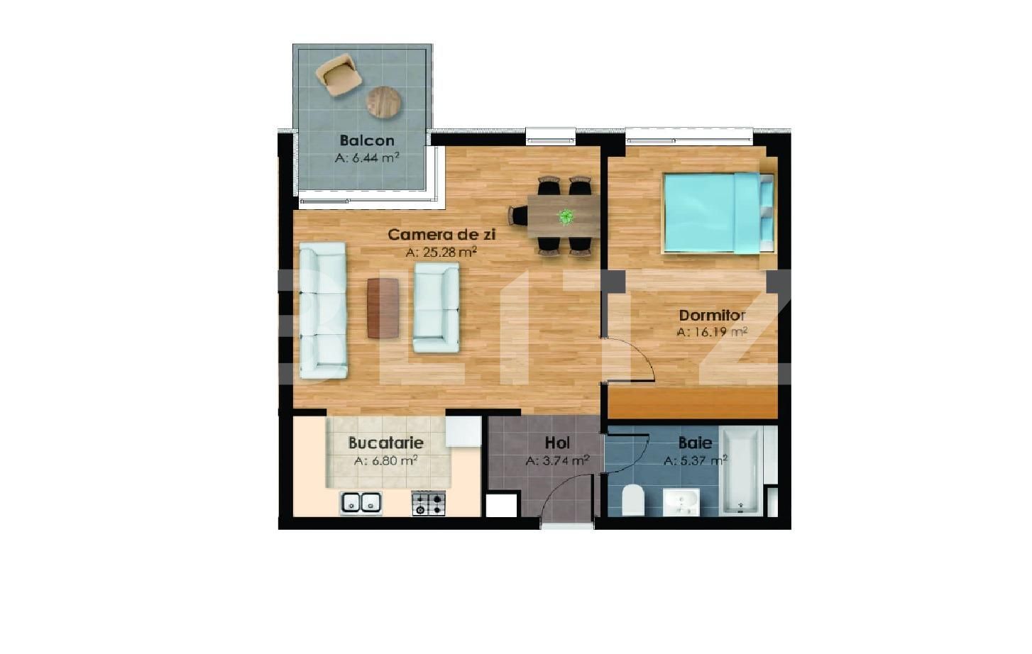 Apartament de vânzare 2 camere Semicentral - 38122AV | BLITZ Cluj-Napoca | Poza1