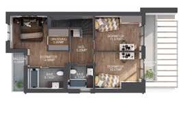 Casa cuplata de vanzare, 120 mp utili, 250 mp teren, semifinisat!