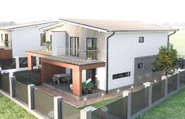 Casa cuplata de vanzare, 120 mp utili, 250 mp teren, semifinisat!