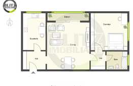 Apartament 2 camere, 40 mp, zona Piata Hermes
