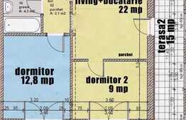 2 camere + 2 terase! Mobilat!