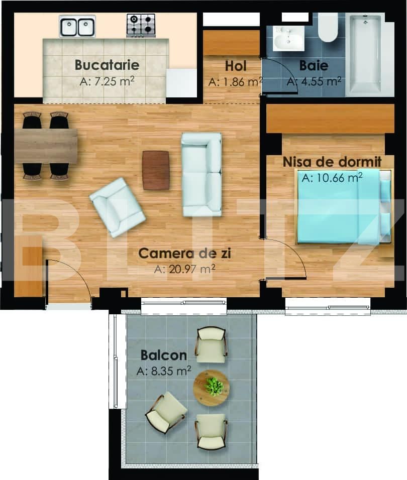 Apartament de vânzare 2 camere Central - 38504AV | BLITZ Cluj-Napoca | Poza2