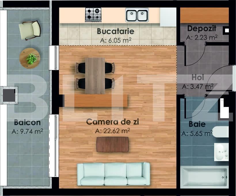 Garsonieră de vânzare Central - 38508AV | BLITZ Cluj-Napoca | Poza4