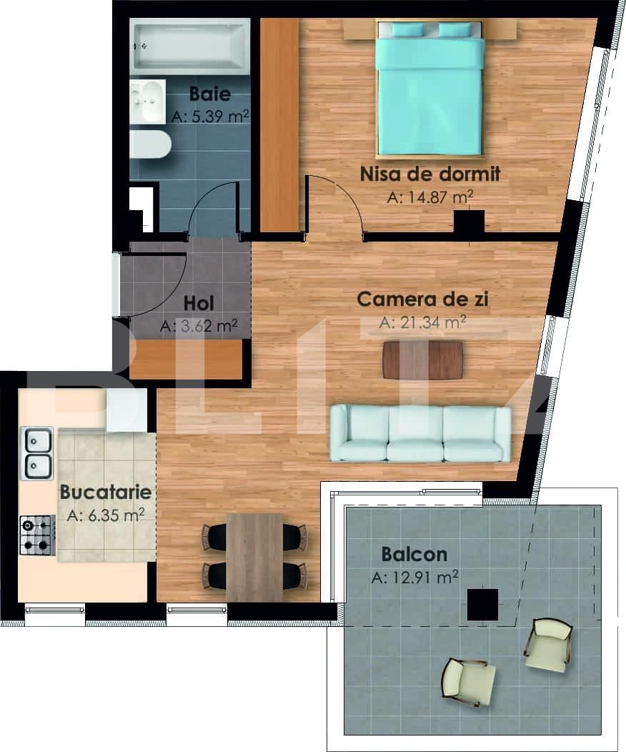 Apartament de vânzare 2 camere Central - 38518AV | BLITZ Cluj-Napoca | Poza4