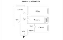 Apartament 3 camere, 52 mp, decomandat, zona Nora