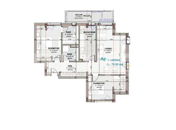 Apartament de vânzare 3 camere Borhanci - 38716AV | BLITZ Cluj-Napoca | Poza1