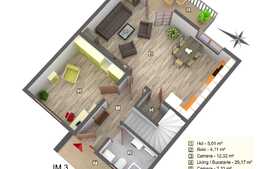 Triplex de vanzare, 113 mp, priveliste deosebita, incalzire in pardoseala, zona de case ! 