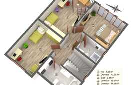 Triplex de vanzare, 113 mp, priveliste deosebita, incalzire in pardoseala, zona de case ! 