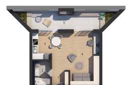 Apartament cu 1 camera, 51.45 mp, CF zona Vivo!