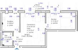 Apartament 2 camere, cu CF, 55.12 mp, rate fara dobanda, direct de la dezvoltator!