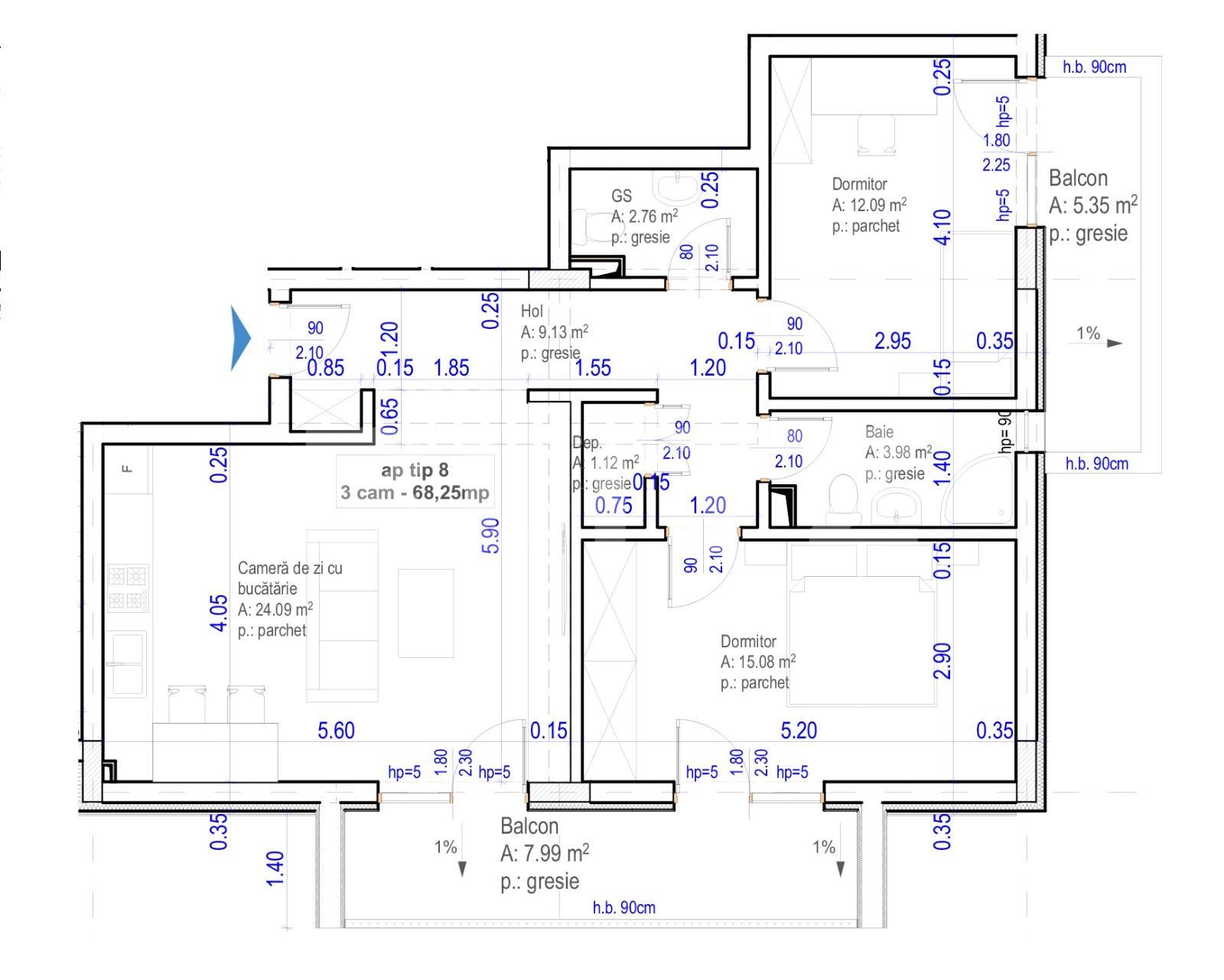 Apartament de vânzare 3 camere Baciu - 38786AV | BLITZ Cluj-Napoca | Poza4