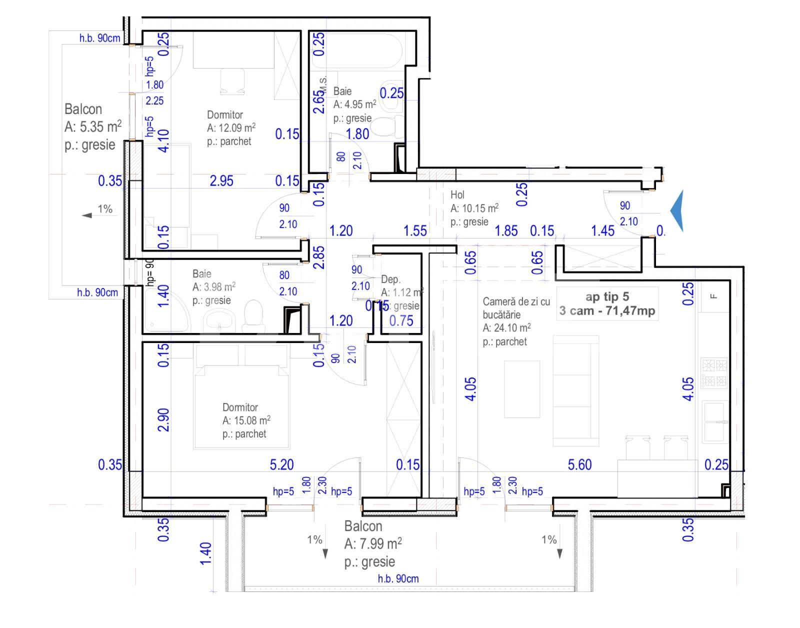 Apartament de vânzare 3 camere Baciu - 38787AV | BLITZ Cluj-Napoca | Poza4