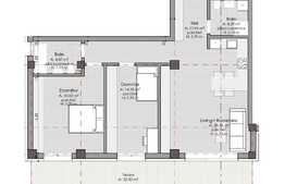 3 camere, 83.77 mp, semifinisat, terasa, zona strazii Calea Borhanci