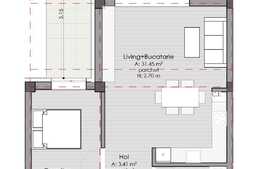 2 camere, 53.42 mp, semifinisat, terasa, zona strazii Calea Borhanci