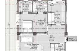 3 camere, 74.47 mp, semifinisat, terasa, zona strazii Calea Borhanci