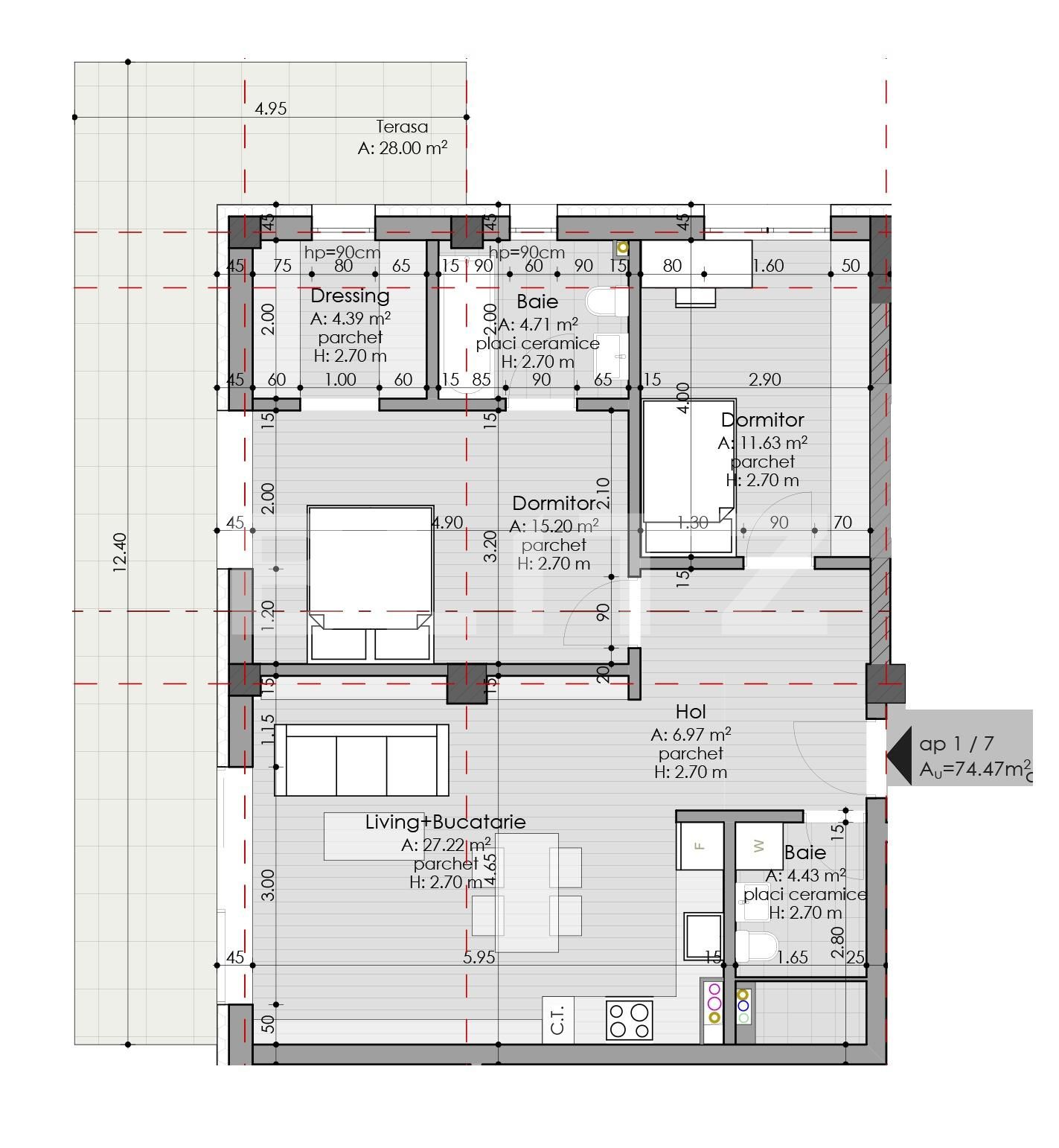 Apartament de vânzare 3 camere Borhanci - 38815AV | BLITZ Cluj-Napoca | Poza4