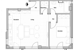 Apartament de vanzare, 2 camere, semifinisat, zona Piata Abator!