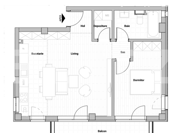 Apartament de vânzare 2 camere Semicentral - 38872AV | BLITZ Cluj-Napoca | Poza1