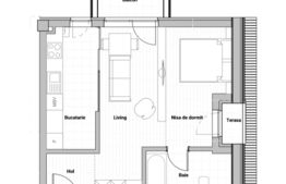 1 camera plus nisa de dormit, semifinisat, zona Piata Abator!