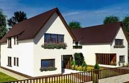 Casa cuplata, 120 mp utili, 530 mp teren, semifinisata, expunere sudica!!