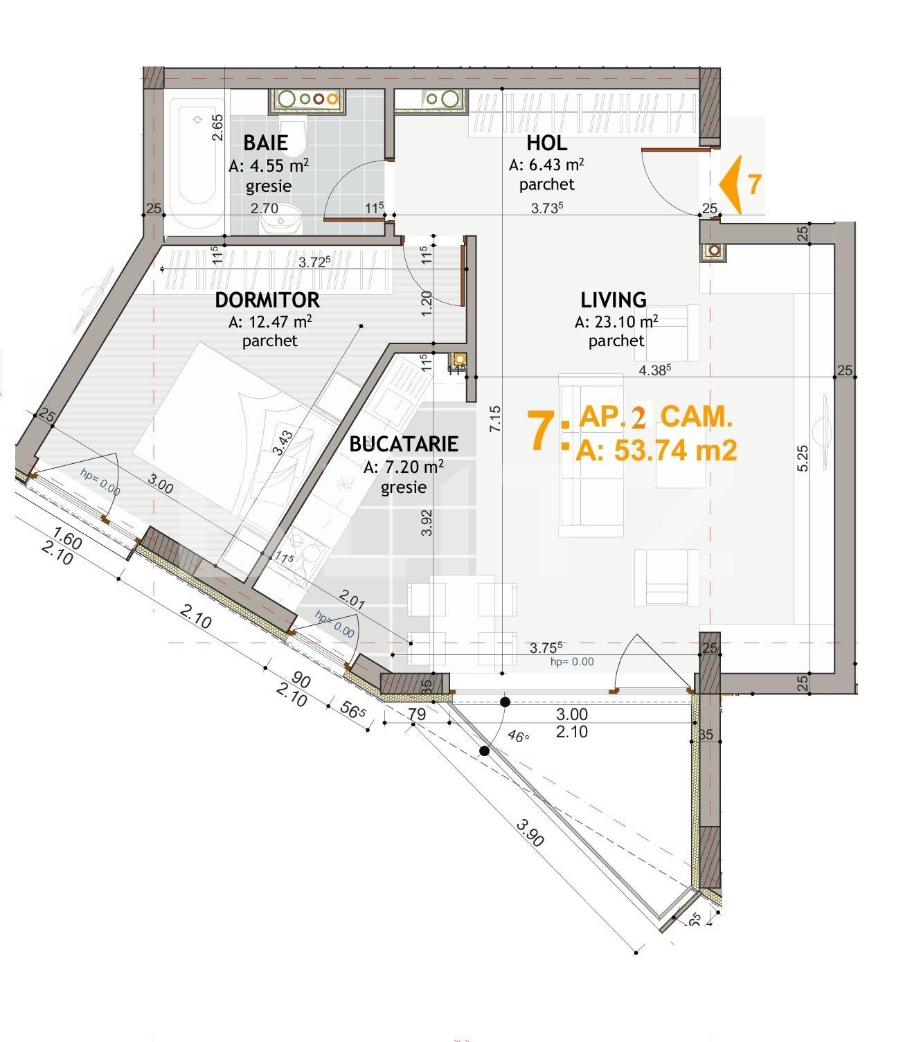 Apartament de vânzare 2 camere Gheorgheni - 39412AV | BLITZ Cluj-Napoca | Poza2